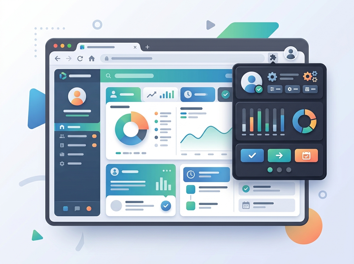 Chrome Extension Panel Mockup